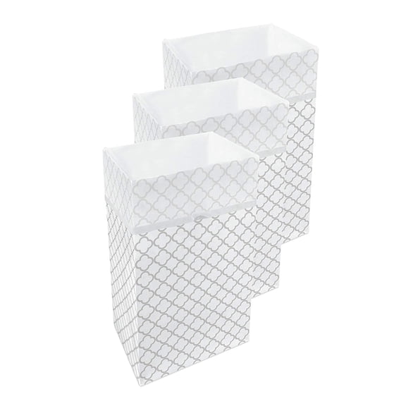 Clean Cubes 30-Gallon Pop-Up Trash Bins, 3-Pack, Trellis – Disposable, Collapsible, with Fitted Trash Bags