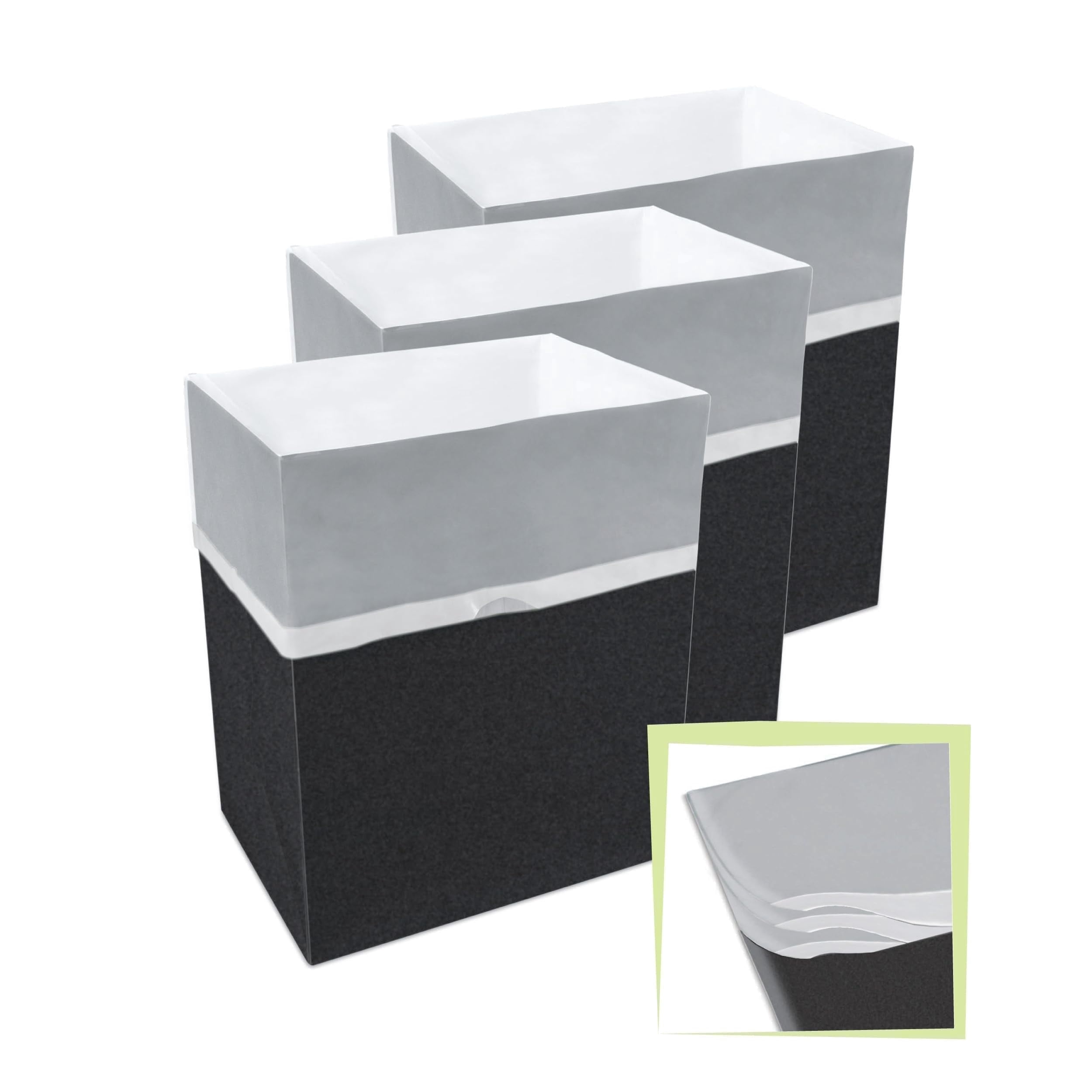 Compact Garbage Cubes Clean Cubes, Multi 13-Gallon Pop-Up Trash Bins, 3pk, Collapsible ...