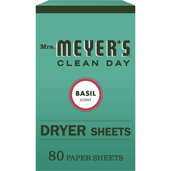 Clean Day Dryer Sheets, Softens Fabric, Reduces Static, Cruelty Free Formula, Basil Scent, 80 Count