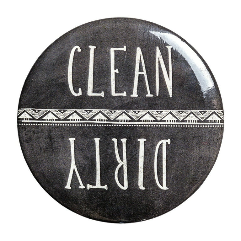 Dishwasher Clean Dirty Magnet Sign - Black