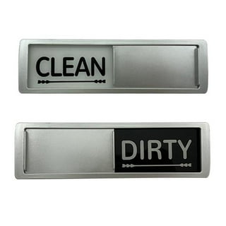 Dishwasher CLEAN DIRTY Magnet Sign Indicator in SILVER (for Stainless Steel  Dishwashers) Including No-Scratch Magnetic Backing and Adhesive Pads for  Use with Any Dishwasher. Best Sturdy Slide Design - Ben's Discount Supply