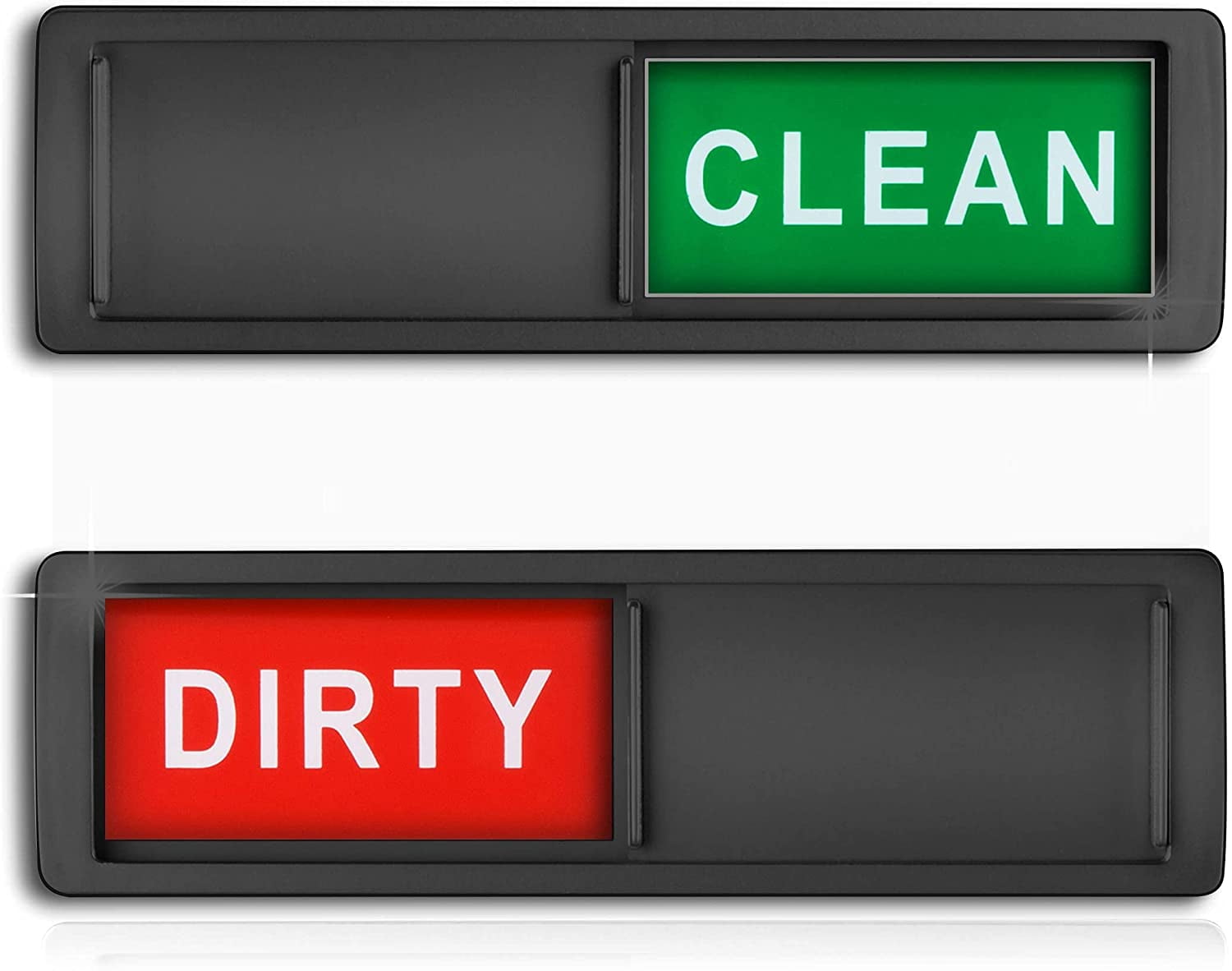 Clean Dirty Dishwasher Magnet Non-Scratch Magnetic Black Signage Indicator  Sign