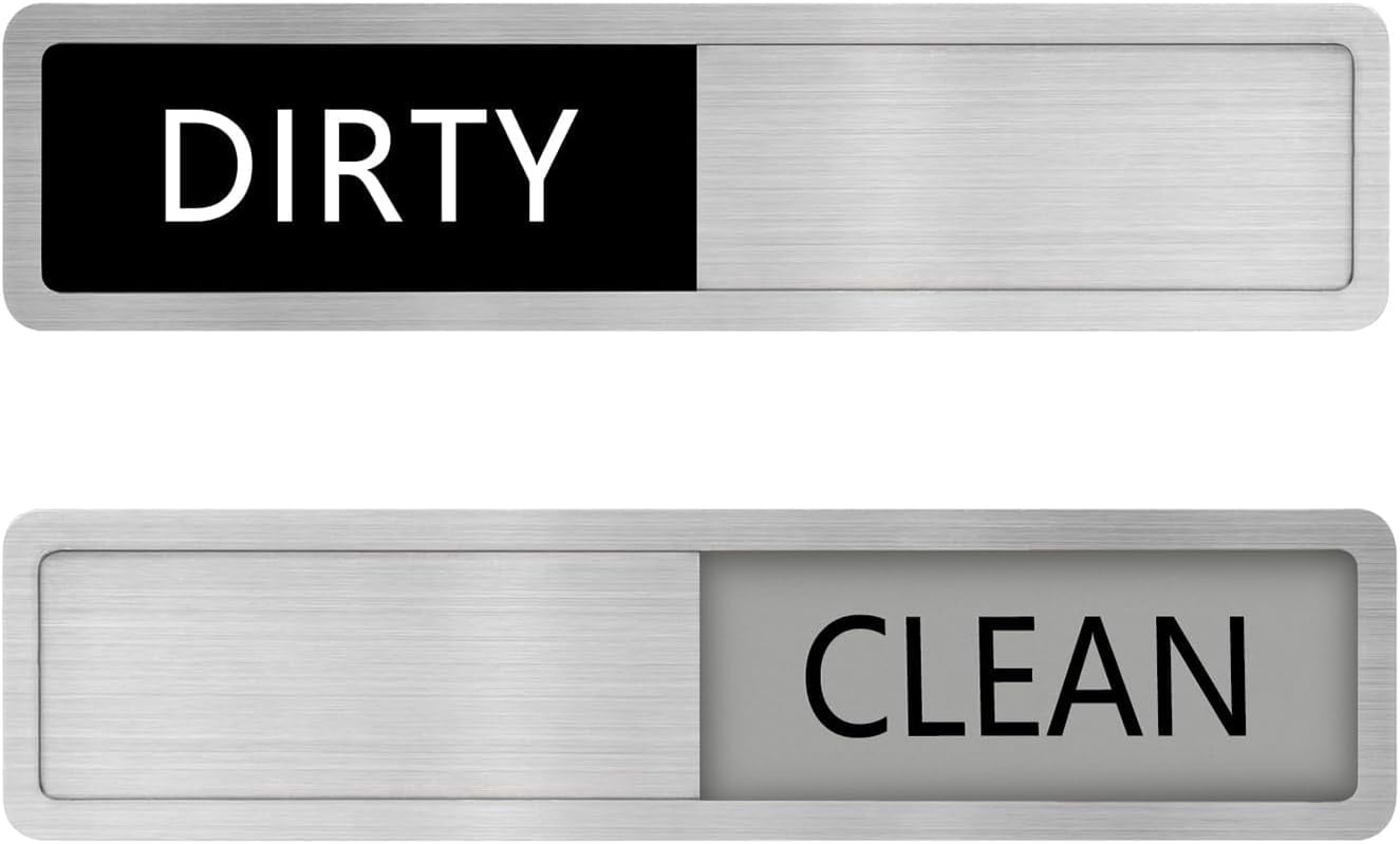 Clean Dirty Dishwasher Magnet Sign, 304 Stainless Steel Magnetic ...