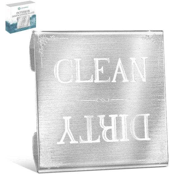 Clean Dirty Dishwasher Sign Stainless Steel Interior Indicator - Simply Put It Inside Your Dishwasher- with Easy to Read Indicators