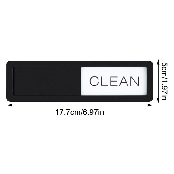 Clean Dirty Sign for Dishwasher Sliding Indicator Magnet Shutter Non-Scratch Strong Magnetic and Adhesive Kitchen Organizer Accessory Plate Silver