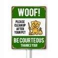 thumbnail image 1 of Clean Up After Your Dog Signs No Pooping Dog Signs for Yard Dog Poop Signs for Lawn, 7x8.8 Inches, Set of 1, Sturdy Aluminum Sign, Rust Free, Weatherproof And Fade Resistant, Easy to Mount, 1 of 5