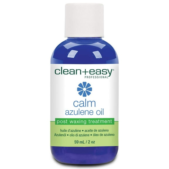 Clean and Easy Calm Azulene Shave Oil 2 oz Post Waxing Treatment for Sensitive Skin, Soothes & Cleanses