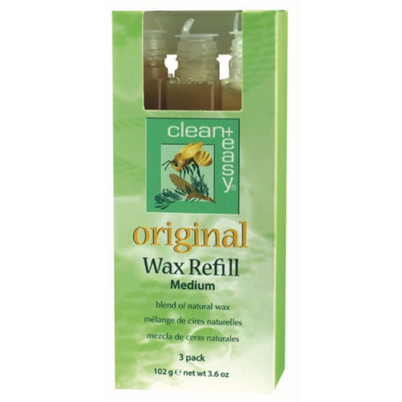 Clean & Easy 41632 Medium Body Original Wax Refill, 3 Packs Per Unit