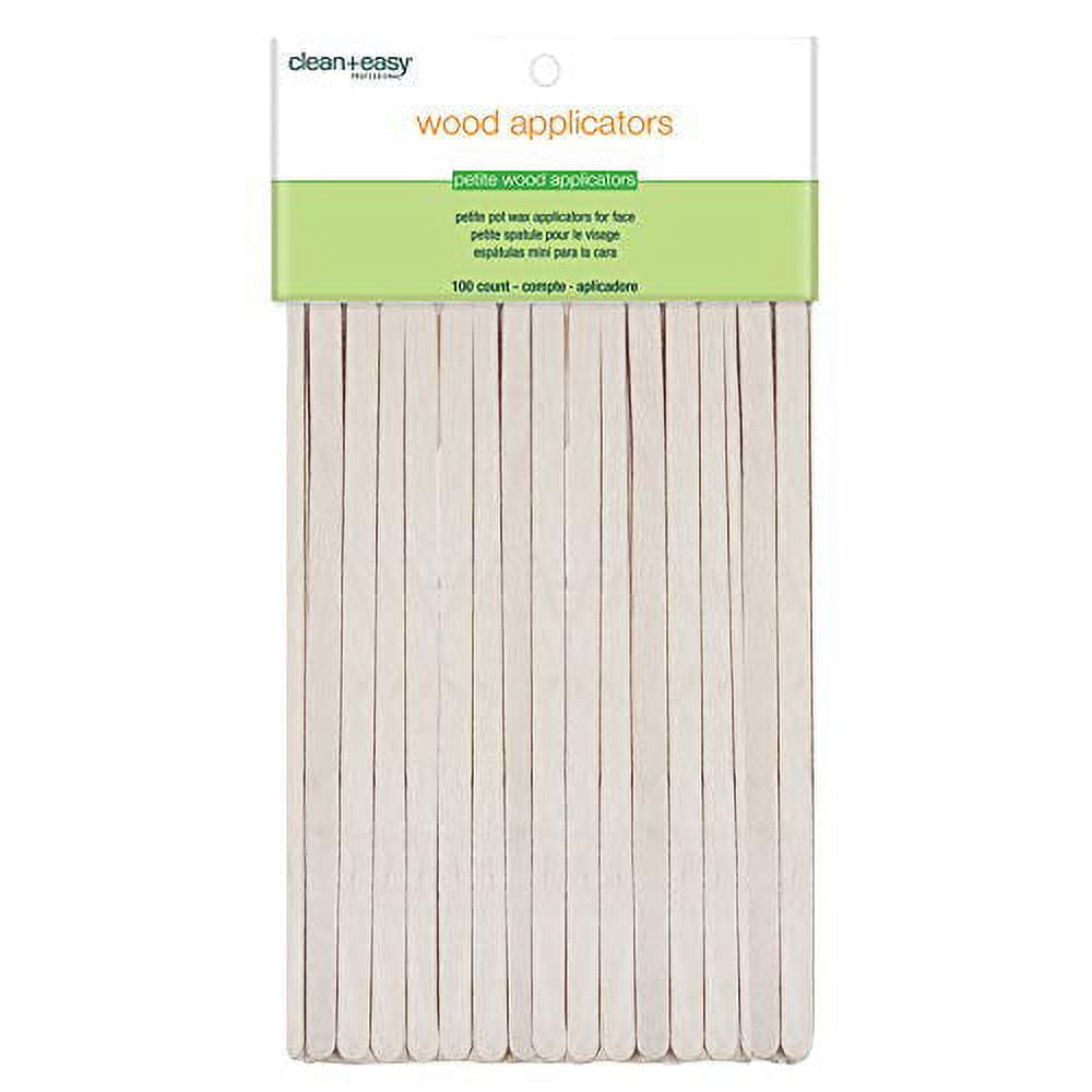 Clean + Easy Petite Waxing Sticks for Facial Waxing Wood Applicator Spatulas for Hair Removal