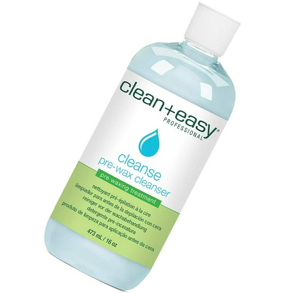 Clean + Easy Pre Wax Cleanser Removes Oil, Dirt & Makeup for Smoother Waxing, Pre Treatment Wax Remover for Effective Hair Removal, Pre Wax Care, 16 oz
