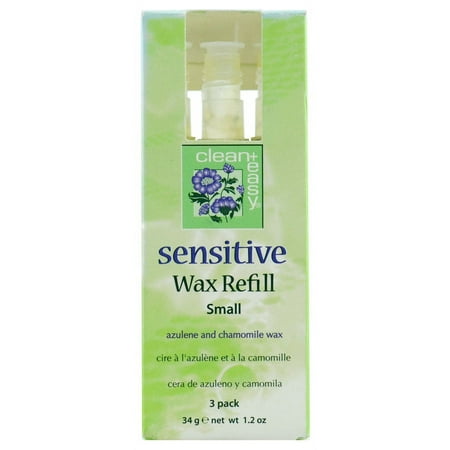 Clean+ Easy Pro Wax - Small Sensitive Wax Refill - 3 Pack (Size : 1.2 oz)