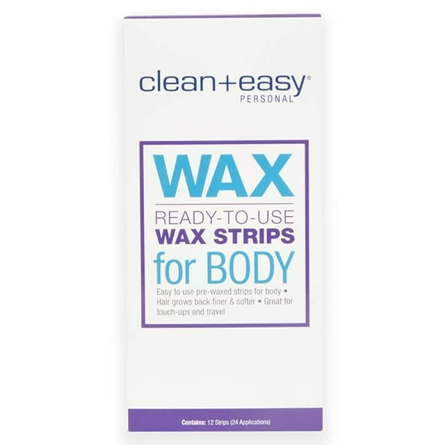 Clean + Easy Ready To Use PreWaxed Strips for Full Body Hair Removal