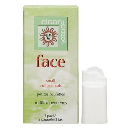 Clean +Easy Small Roller Head for Facial Hair Removal (Pack of 3)