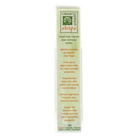 Clean+ Easy Strips Non-Woven Wax Remover Cloths (Size : Small - 100 Count)
