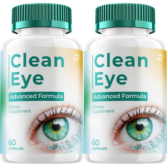 Clean Eye Support Supplement – CleanEye Capsules Vitamins Healthy Vision, 2 Pack, 120 Capsules