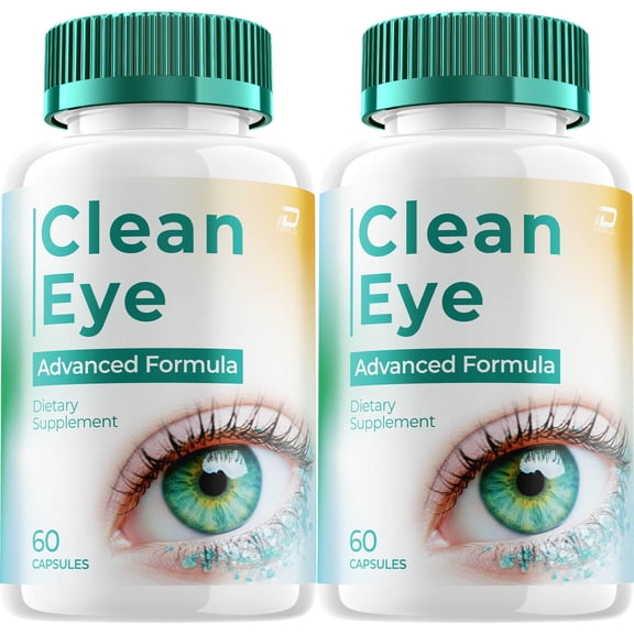 Clean Eye Support Supplement CleanEye Capsules Vitamins Healthy Vision, 2 Pack, 120 Capsules