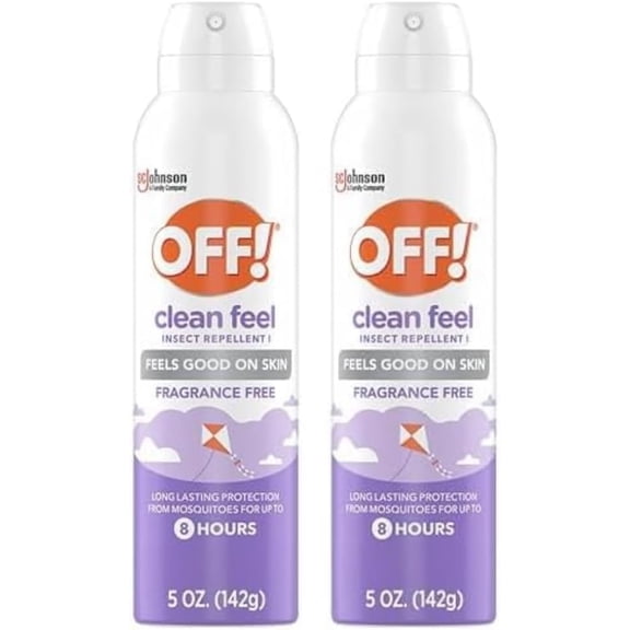 Clean Feel Insect Repellent Aerosol with 20% Picaridin, Bug Spray with Long Lasting Protection from Mosquitoes, Feels Good on Skin, 5 oz (Pack of 2)