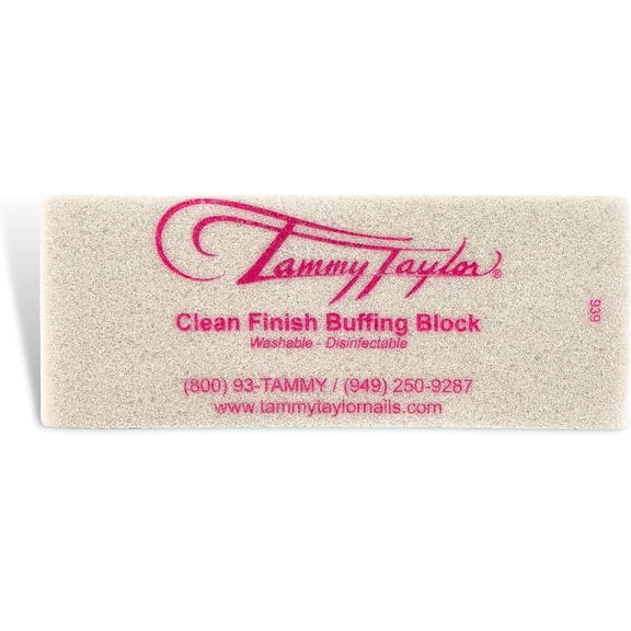Tammy Taylor Nail Buffer Block, Washable Cloth Clean Finish Nail File Block