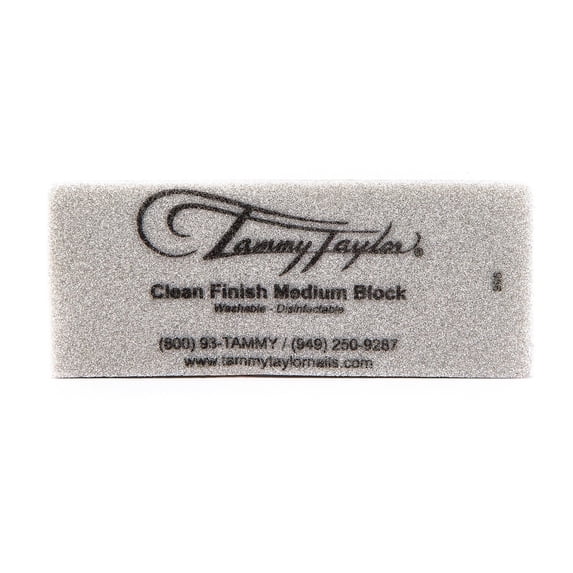 Tammy Taylor Nail Buffer Block, Medium Cloth Clean Finish Nail File Block