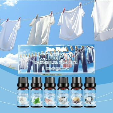 Clean Fragrance Oils Set, Premium Essential Oils Set for Diffuser, Candle, Soap Making, Fresh Cotton, Clean Home, Fresh Linen, Soft Powder, Blossom Soap, Mint, Strong Scented Oils