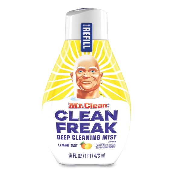Clean Freak Deep Cleaning Mist Multi-Surface Spray Refill, Lemon Zest, 16 oz Refill Bottle | Bundle of 5 Each