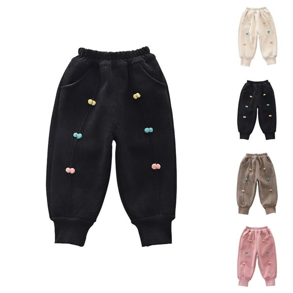 Clean Girl Clothes Solid Color Sweatpants Toddler And Boys Lined Sweatpants Youth Jogger Pants Kids Pants With Pockets