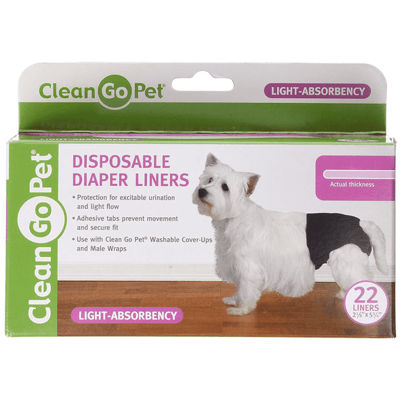Clean Go Pet Disposible Lite Dog Diaper Liner, 22 Count