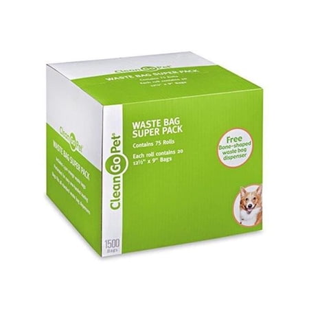 Clean Go Pet Waste Bags 75-Pack Orange -