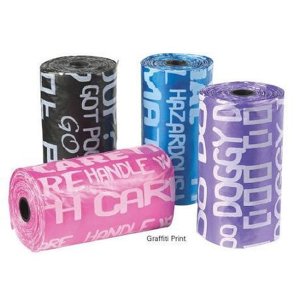 Clean Go Pet Waste Bags 8 Rolls Grafitti