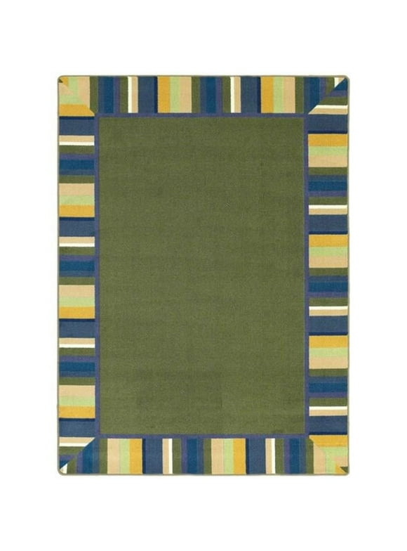 Clean Green 5'4" x 7'8" Area Rug In Color Bold