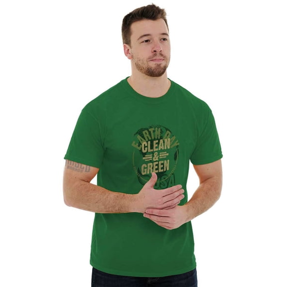 Clean Green Earth Day Save Planet Plus Size Crewneck Graphic Tee Shirt Brisco Brands 5X