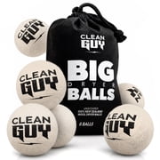 Clean Guy Wool Dryer Balls XL 6-Pack  Natural Fabric Softener, Reusable Laundry Dryer Balls  Reduce Drying Time, Static & Wrinkles  Hypoallergenic, Chemical Free Dryer Sheet Alternative, Eco-Friendly