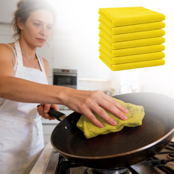 Clean Kitchen Fast Absorbent Microfiber Thick Towel Rags And Thick Rags Dry Cotton Dishwashing Soft Kitchen Thick Dishcloth Towel Dishcloth Microfiber Wipes