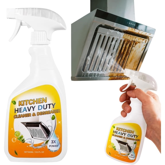 Clean Up Kitchen Oil Stains Spray: Foam Cleaner Spray Cuts Through Baked-On Grease on Ovens Stove Tops Grills - Heavy Duty Kitchen Degreaser & Cleaner for Multi-Surface Cookware & Countertop