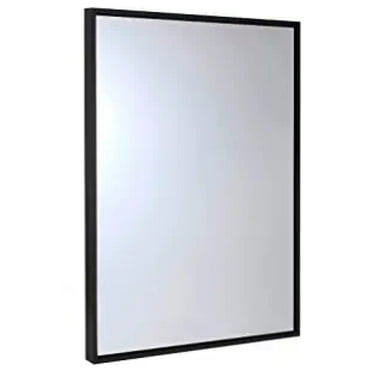 Clean Large Modern Black Frame Wall Mirror 30" X 40" Contemporary Premium Silver Backed