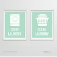thumbnail image 1 of Clean Laundry, Dirty Laundry, Mint Green Laundry Room Wall Art Decor Graphic Signs, 1 of 7