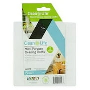 Clean Life Multi-Purpose Cleaning Cloths, 12x12 in. (2 pack)