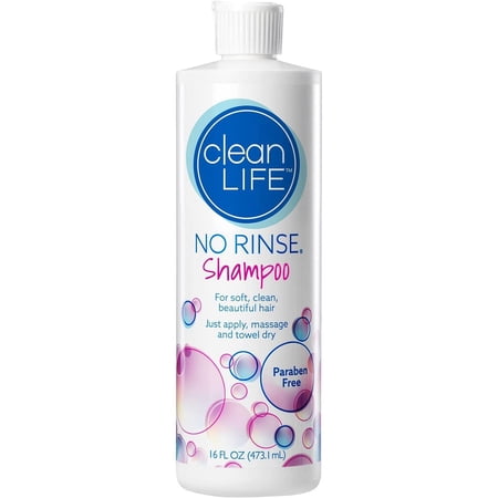 Clean Life No Rinse Shampoo Soft & Clean Beautiful Hair, Paraben Free, 16 Oz,