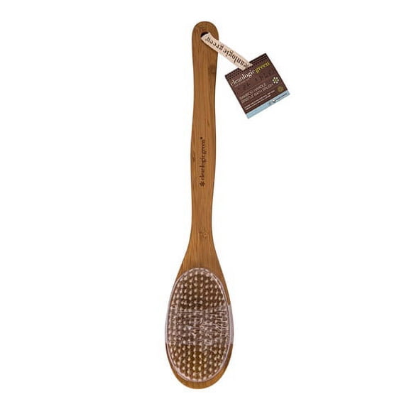 Clean Logic Bamboo Handle Bristle Bath Brush, 1 Ea