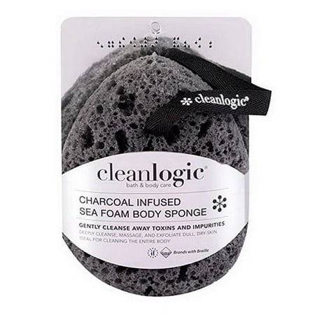 Clean Logic Charcoal Infused Sea Foam Body Sponge, 1 Ea