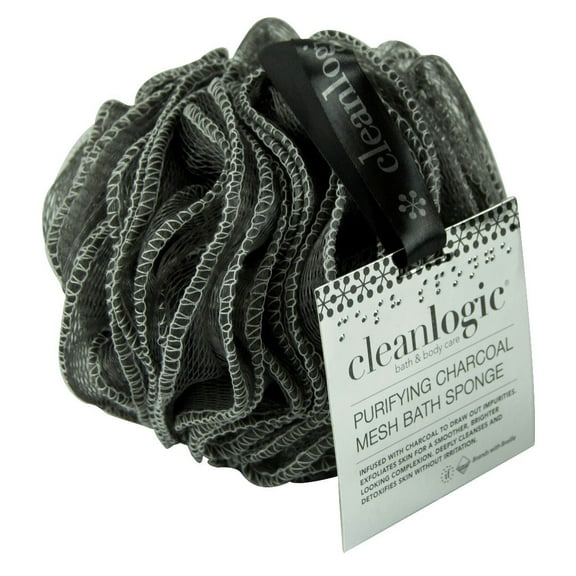 Clean Logic Purifying Charcoal Mesh Bath Sponge 1 ea
