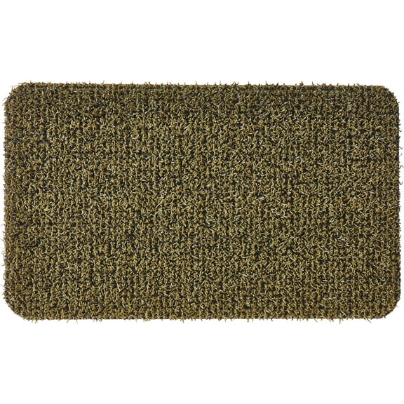 Grassworx Clean Machine Plus Scraper Doormat - Non-Slip, Outdoor - 17.5 x 29.5 Green  Residential Use, Standard Application