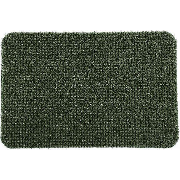 Grassworx Clean Machine Doormat Flair - Grid Pattern - 24 x 36 Inch, Spruce Green — Residential Use, Standard Application