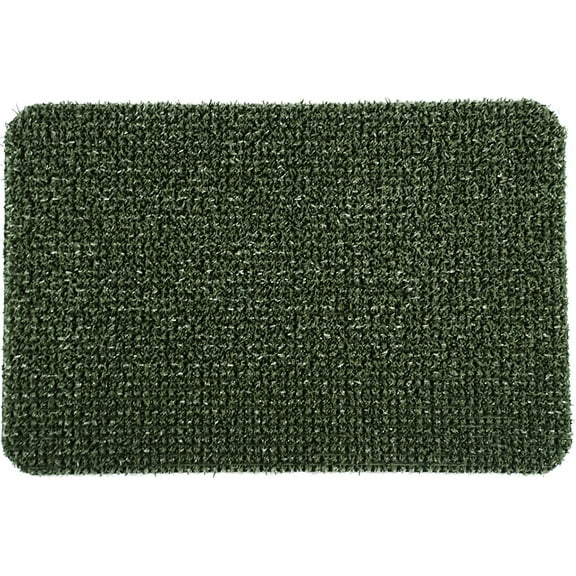 Grassworx Clean Machine Doormat Flair - Grid Pattern - 24 x 36 Inch, Spruce Green