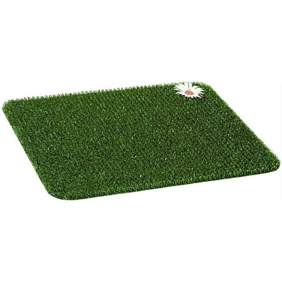 Grassworx Clean Machine Scraper Doormat Modern Style - Astroturf, High Pile - 17.5" x 23.5", Green