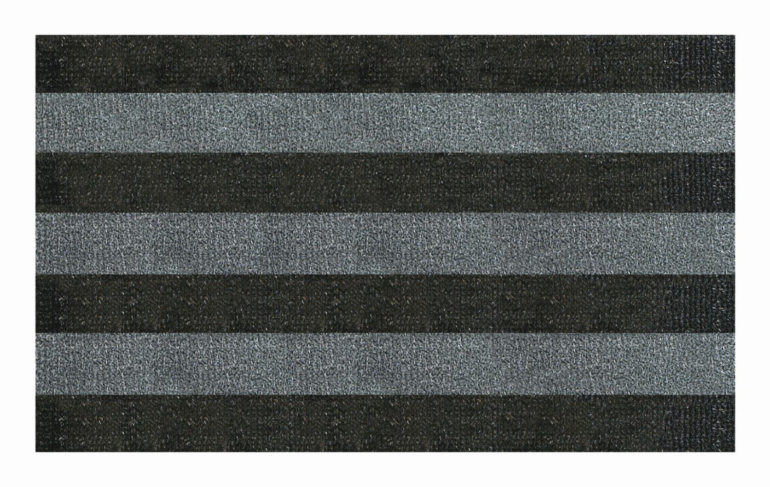 Clean Machine Striped AstroTurf Scraper Doormat 35.5 x 59.5 inch Charcoal Outdoor Use