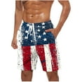 thumbnail image 1 of Clean Men's Independence Day Shorts Patriotic Printed Pants Loose Plus Size Sweatpants Above Knee Swimwear Bathing Suits High Waisted Chino Shorts Vacation Beach Shorts With Zipper Pockets, 1 of 5