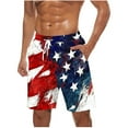 thumbnail image 1 of Clean Men's Independence Day Shorts Patriotic Printed Pants Loose Plus Size Sweatpants Above Knee Swimwear Bathing Suits High Waisted Chino Shorts Vacation Beach Shorts With Zipper Pockets, 1 of 5