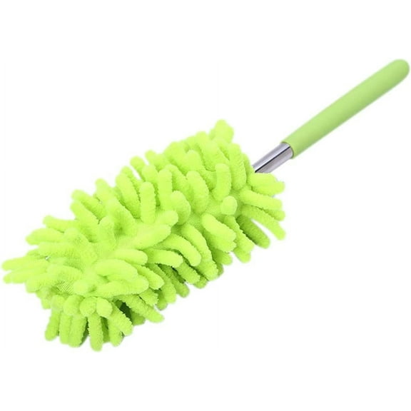 Clean Microfiber Hand Duster,Telescopic Microfibre Duster Extendable Cleaning Cleaner Dust Handle Appliances, Ceiling Fans, Blinds, Furniture, Shutters, Cars (Green)