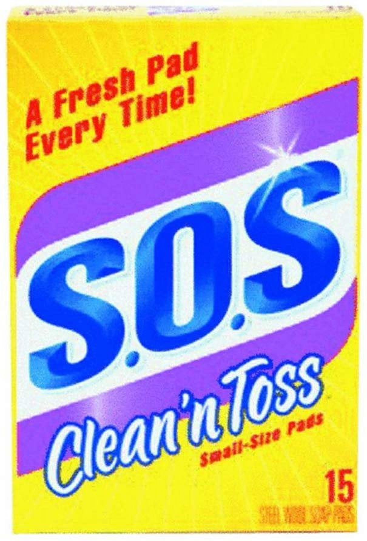 Clorox Clean 'N Toss S.O.S Durable Scouring Pads, 15 Count Pack